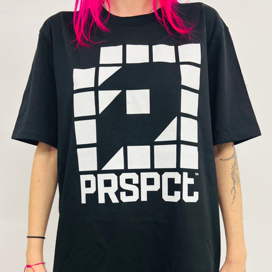 PRSPCT "P" LOGO - WHITE ON BLACK
