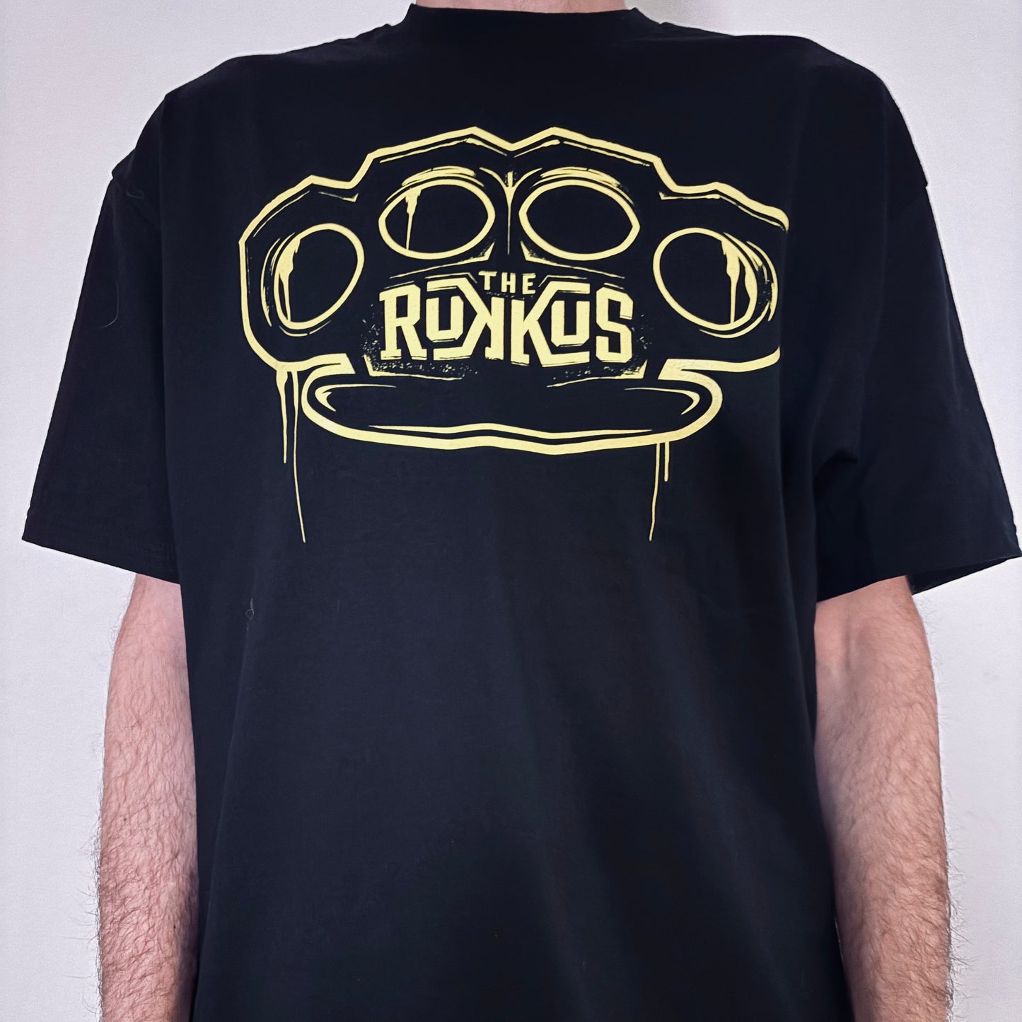 THE RUKKUS T-SHIRT - YELLOW ON BLACK